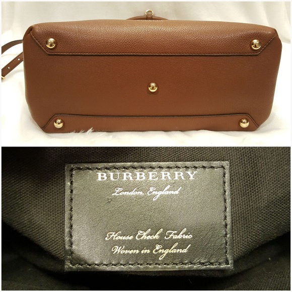 Burberry Tan Medium Banner Leather Tote Bag - Picture 6 of 8